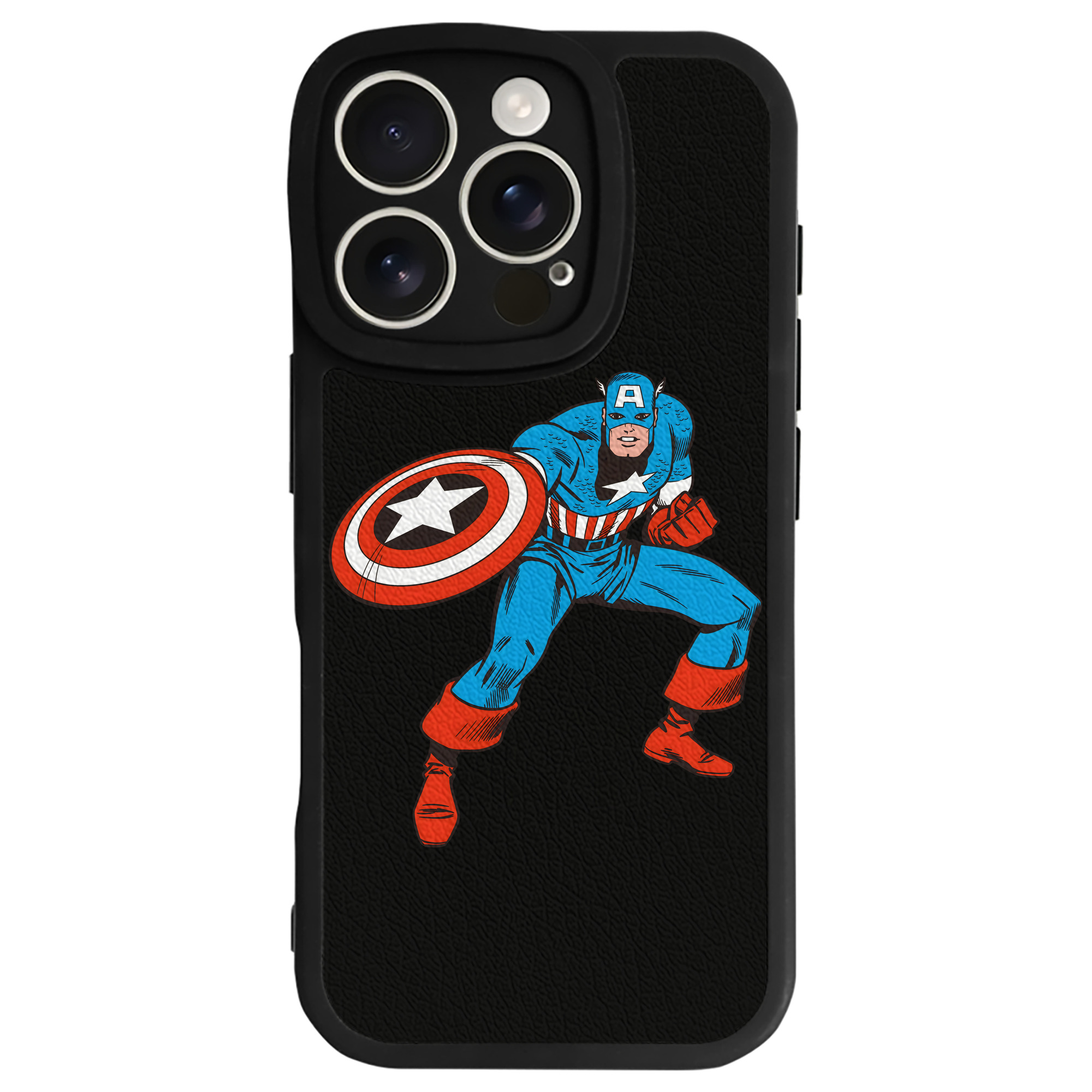 （画像用） アベンジャーズ The Avengers 【iPhone 16シリーズ対応】シリコンスマホケース（レザー調） 材質：シリコン
